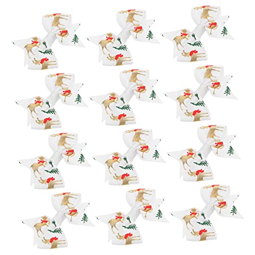 WOONEKY 20stücke Weihnachts Haarbögen Für Junge Mädchen Bunte Haarspangen Mit Schleifen Für Festliche Outfits Und Partys Haarzubehör Für Mädchen von WOONEKY
