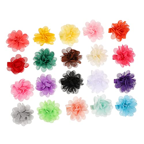 WOONEKY Haarnadel-set Mit Blumenmuster Für Mädchen 5 Cm Große Künstliche Blumenklammern Haarnadel-haarspangen Für Babys von WOONEKY