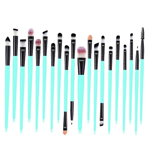 WOONEKY 20-teiliges Augen-make-up-pinsel-set Mit Grünen Und Schwarzen Griffen Eyeliner- Und Mascara-set Für Den Täglichen Gebrauch Anfänger-set von WOONEKY