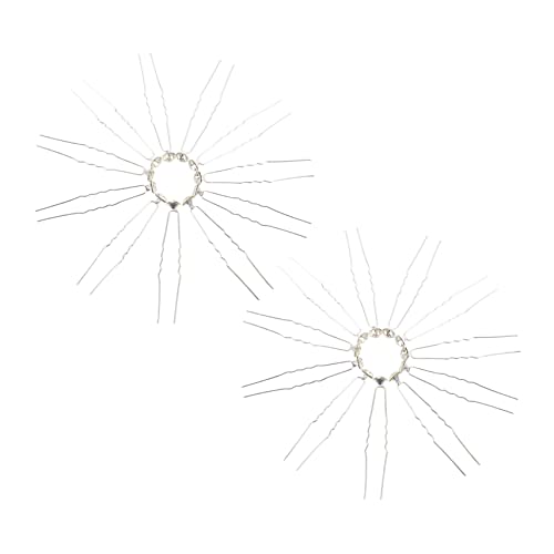 WOONEKY 20stücke U-förmige Haarnadeln Aus Perlen Für Hochzeiten Chignon-haarstäbe Braut-haaraccessoires Geeignet Für Verschiedene Frisuren Und Anlässe von WOONEKY