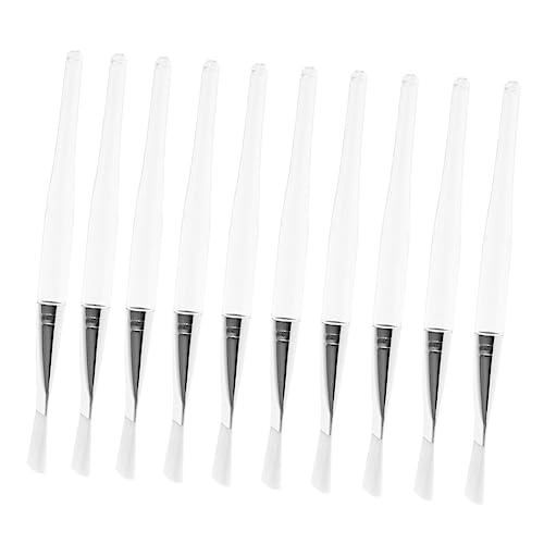 WOONEKY 20stücke Transparent Rod Nylon Pinsel Weiche Make-up Bürsten Für Frauen Zur Anwendung Von Gesichtsmaske Peeling Und Serum von WOONEKY