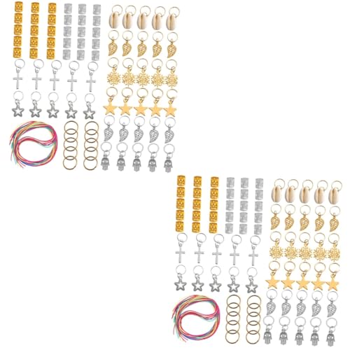 WOONEKY 220 Stück Einzigartige Dreadlock-manschetten Modische Haarspangen Für Zöpfe Haarschmuck Aus Metall Für Stylische Looks von WOONEKY