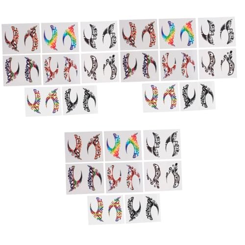 WOONEKY 24paare Pärchen Selbstklebende Augen-make-up Aufkleber Kunst-augen-shadow-paste Für Dekoration Temporäre Gesichtssticker Für Erwachsene Langlebig Und Wasserfest Für Partys Und von WOONEKY