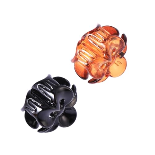 WOONEKY 24 Stück Chunky Mini Haarspangen Braun Schwarz Kunststoff Haarklammern mit für Frauen Mädchen Haarschmuck Krallen Clips Langlebig und Schonend für von WOONEKY