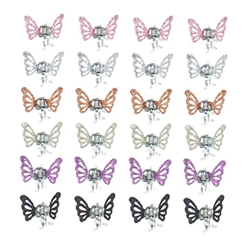 WOONEKY 24 Stück Schmetterlings Haarspangen Schmetterlings Haarspangen Haar Accessoires Für Frauen Mini Klauenklammern Winzige Haarspangen Mini Haarspangen Für Frauen Haarspangen von WOONEKY