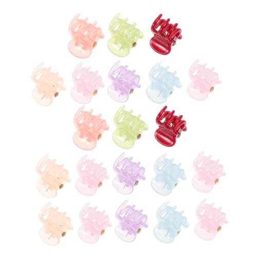 WOONEKY 24 Stück Teiliges Bunte Mini Haarspangen für Kleine Haarclips mit Niedlichem Design Leichte Tragbare Haarklammern für Mädchen Mini Haarklammern für Alltag und Styling von WOONEKY