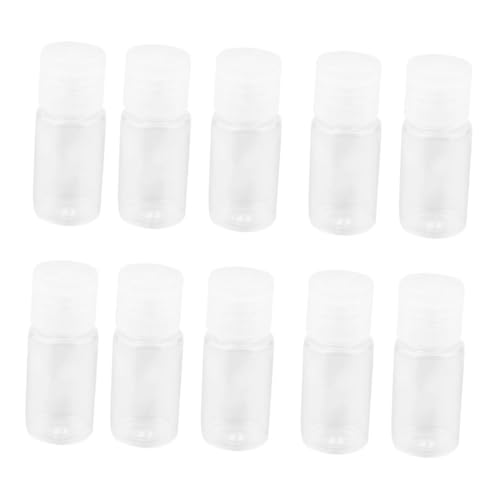 WOONEKY 24 Stück Teiliges Reise lotionflaschen aus Transparentem Kunststoff Auslaufsichere Nachfüllbare Emulsionsflaschen mit Klappverschluss Kompakt und Langlebig für Handcreme und von WOONEKY