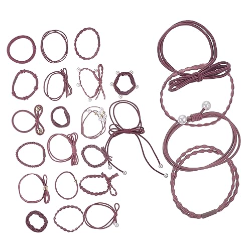 WOONEKY 24stücke Elastische Haargummis Für Damen Pferdeschwanzhalter Haargummis Haarschmuck Für Mädchen Und Erwachsene Haarstyling-accessoires von WOONEKY
