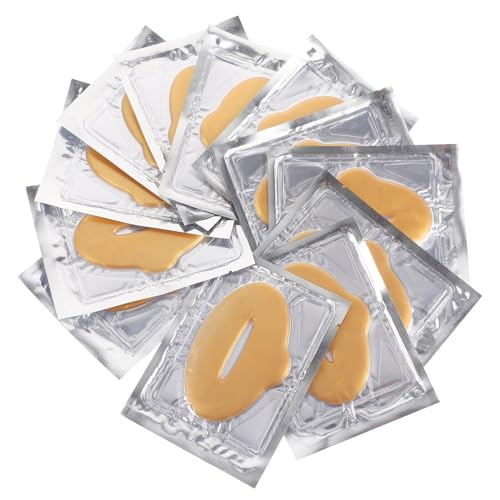 WOONEKY 25 Stück Teiliges Collagen Lip Masken zur Lippenpflege Feuchtigkeitsspendend und Nährend Leicht und Erfrischend Portable Gel pads für Frauen Sanfte Anwendung gegen Trockene Lippen von WOONEKY