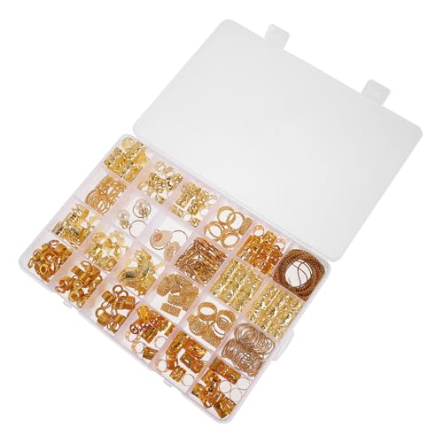 WOONEKY 257stücke Diy Dreadperlen Haaranhänger Hohl Haarringe Haarmanschetten Braid Zubehör Für Damen Zöpfe Flecht Haarschmuck von WOONEKY