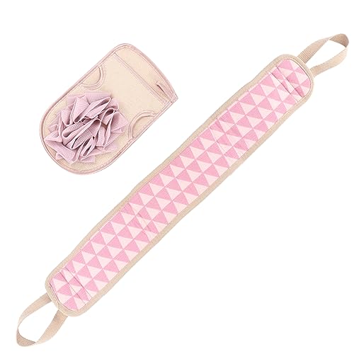 WOONEKY Körperpeeling für die Dusche weiches Badetuch und Handschuhe Peeling-Gurt lang von WOONEKY