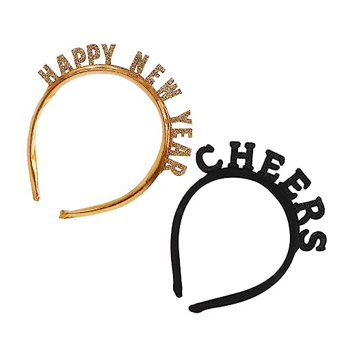 WOONEKY 2stücke Neujahrs-haarband Mit Buchstaben-design Festliche Kopfbedeckung Für Partys Und Fotos Dekoration Für Silvesterfeiern Und Feierlichkeiten WOONEKY 2stücke Neujahrs-haarband Mit Buchstaben-design Festliche Kopfbedeckung Für Partys Und Fotos Dekoration Für Silvesterfeiern Und Feierlichkeiten von WOONEKY