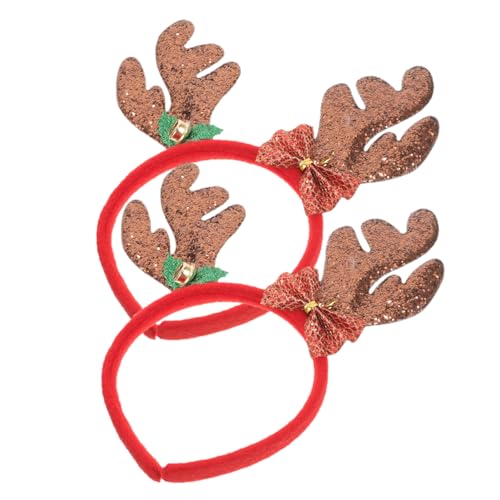 WOONEKY 2stücke Weihnachtsdeko Damen Haarreif Mit Rentiergeweih-design Festliche Haaraccessoires Für Erwachsene Für Weihnachtsfeiern Und Cosplay-events von WOONEKY