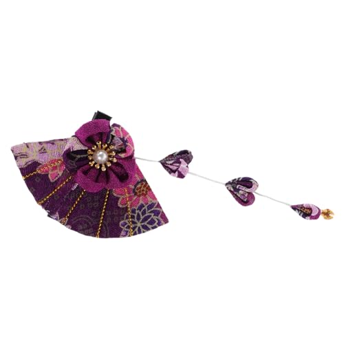 WOONEKY 2 Stücke Haarnadel Clips Stoff Blume Haarspange Für Frauen Im Japanischen Stil Quaste Haarspange Haarnadel Blumen Für Die Haardekoration von WOONEKY