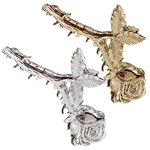 WOONEKY 2stücke Zwei Rosenhaarklammern Haarklaue Clips Haar Klemmen Damen Haarschmuck Für Frauen von WOONEKY