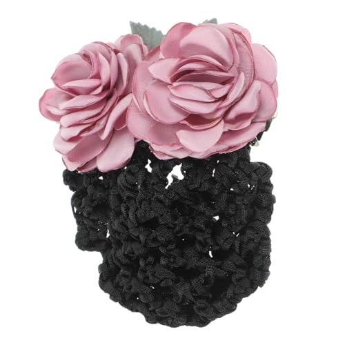 WOONEKY 2stücke Flower Hair Snood Net Für Damen Handgefertigtes Haarnetz Mit Blumen-design Langlebig Elastisch Für Dutt-frisuren Geeignet Für Dünnes Und Dickes Haar von WOONEKY