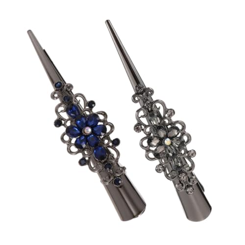 WOONEKY Haarschmuck Mit Hornklammern – 2 Haarklammern Ohne Entenschnabel Für Damen von WOONEKY