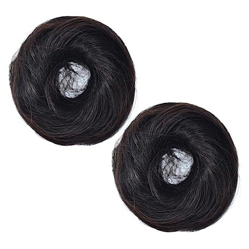 WOONEKY 2stücke Haarschmuck Scrunchies Bun Haarringe Für Einen Natürlichen Unordentlichen Dutt Einfach Zu Verwenden Verstellbar Für Damen Und Mädchen Für Alltag Und Besondere von WOONEKY