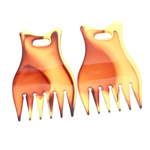 WOONEKY 2stücke Zähne Haar Styling Kamm Salon Öl Haar Kamm Bürste Für Männer Flexibel Borsten Friseur Öl Männer Schutz von WOONEKY