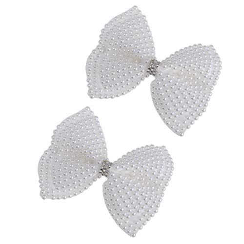 WOONEKY 2stücke Elegante Haarspangen Mit Schleifen Und Kunstperlenverzierung Stilvolle Haarklammern Für Mädchen Für Besondere Anlässe Und Tägliche Outfits von WOONEKY