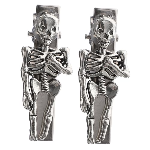 WOONEKY 2stücke Halloween Haarschmuck Mit Skelett-design Gruselige Haarspangen Für Halloween-outfit Und Festliche Anlässe von WOONEKY