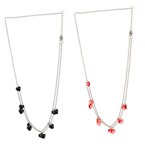 WOONEKY 2stücke Kopfkette Für Damen Schmuck Anhänger Quaste Kopfschmuck Haar Zubehör Filigrane Details Hochzeit Karneval Tanzparty von WOONEKY