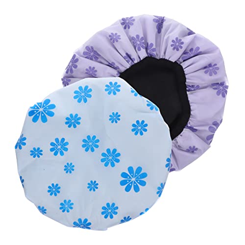 WOONEKY Elegantes 2-teiliges Trockenhaar-haarhauben-set – Schlafhauben-set Ideal Für Frauen Mit Lockigem Haar Spa Make-up Und Den Täglichen Gebrauch von WOONEKY