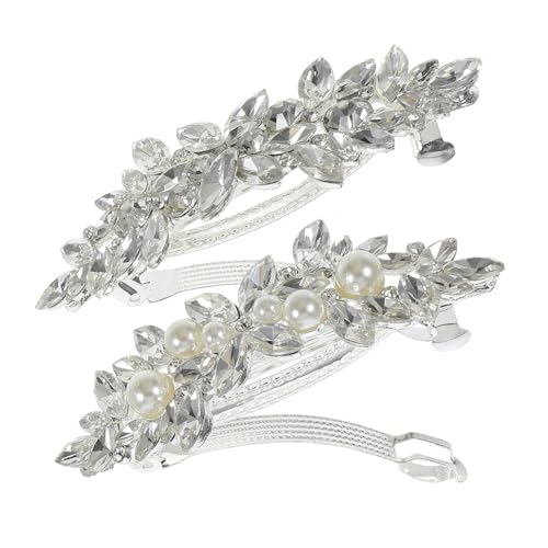 WOONEKY 2stücke Strass-haarspangen Für Damen Mit Funkelnden Strasssteinen Haarspangen Für Formelle Anlässe Glitzernde Haarspangen Für Hochzeit Und Besondere Gelegenheiten von WOONEKY