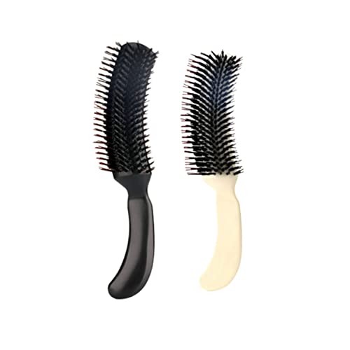 WOONEKY 2 Stück Geformter Haarkamm Für Frauen Sogar Make-up-kamm Styling-werkzeug Kunststoff Lockiger Haarkamm Kreatives Design von WOONEKY