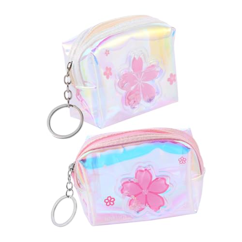 WOONEKY Quicksand Kosmetiktasche wasserdichte Tragbare Make-up Aufbewahrungstasche Für Damen Bunte Quadratische Change Bags Mit Metallreißverschluss Für Reisen Und von WOONEKY