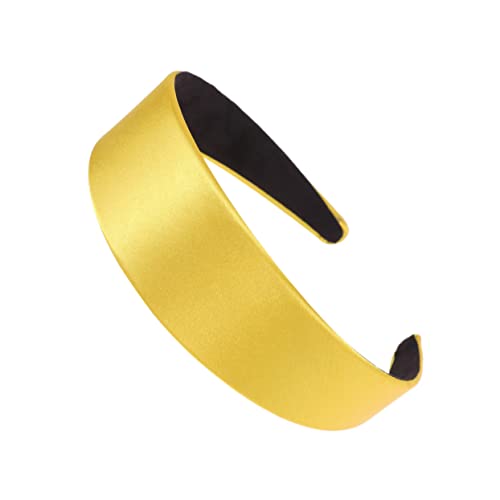 WOONEKY 2-teiliges Gelbes Haarband Mit Breiten Kanten Solides Stirnband Für Frauen Und Mädchen Elegantes Haarband Kreativer Kopfschmuck Haarband-set von WOONEKY
