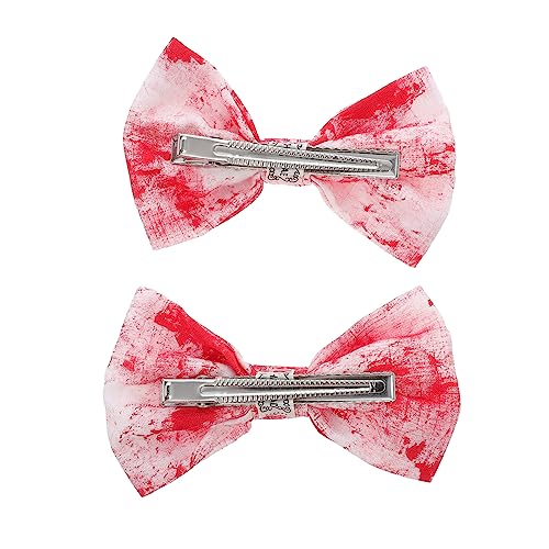 WOONEKY 2er-set Halloween-haarschmuck Mit Schleife Modisches Haar-accessoire Für Mädchen Für Partys Haarspange Für Frauen von WOONEKY