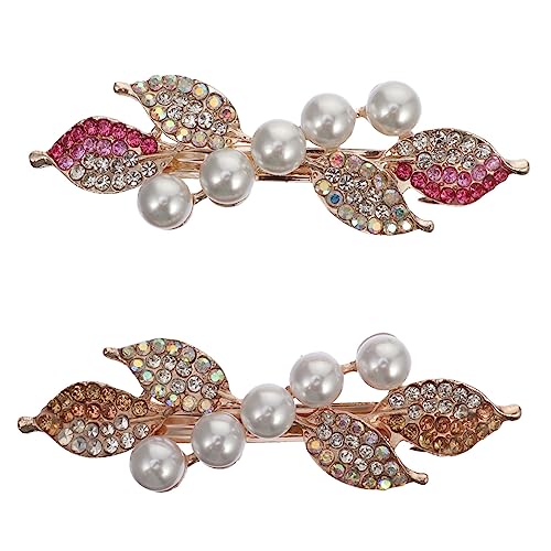 WOONEKY 2stücke Damen Haarspangen Aus Legierung Mit Strassperlen Vintage Design Haarclips Für Frisuren Zubehör von WOONEKY