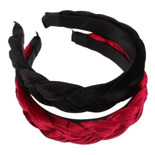 WOONEKY 2stücke Gepolstertes Stirnband Für Damen Und Mädchen Stylisches Breites Stirnband Aus Tuch Bequemes Haarband Für Party Und Alltag Exquisites Zum Haare Fixieren von WOONEKY