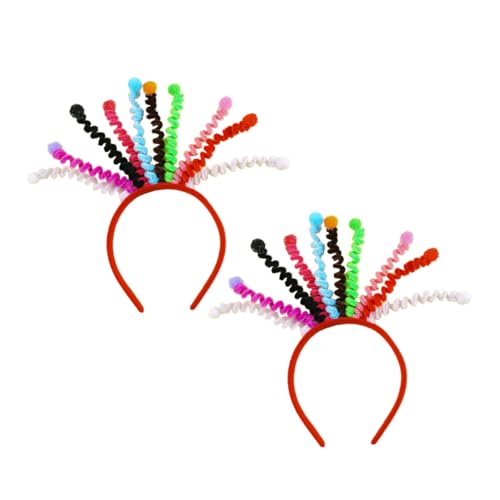 WOONEKY 2stücke Bunte Lustige Springbälle Haarreif Für Party-accessoire Für Kostümpartys Und Festlichkeiten Leicht Und Bequem Zu Tragen Sorgt Für Gute Laune von WOONEKY