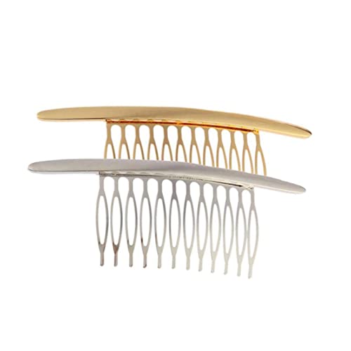 WOONEKY 2stücke Elegante Haarkämme Aus Verchromtem Legierungsmaterial Hochwertige Haarschmuck Für Damen Für Hochzeiten Partys Und Alltag Und Einfache Handhabung von WOONEKY