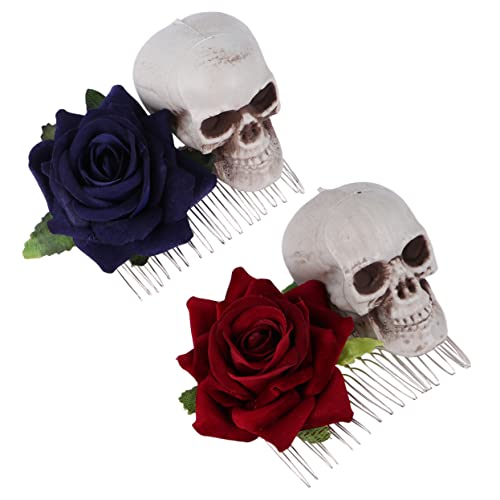 WOONEKY Halloween-haarspangen-set Haarkamm 2er-pack Und Haar-accessoires Rosen-clip-kamm Für Partys Und Veranstaltungen von WOONEKY