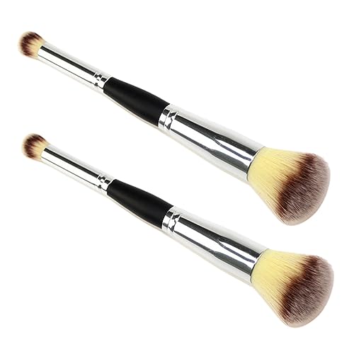 WOONEKY 2stücke Dual-ended Pinsel Für Frauen Hochwertige Blending Und Kontur-pinsel Für Puder Und Flüssigmake-up Für Highlighting Und Setzen Inklusive Tasche von WOONEKY