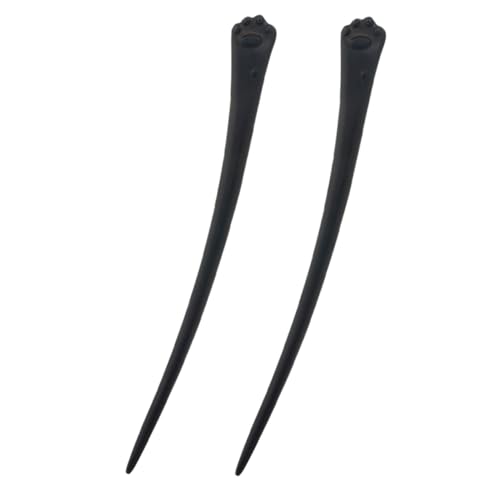 WOONEKY 2stücke Katzenpfote Holz Haarnadeln Für Frauen Leichte Chinesische Haarschmuck Für Buns Retro Haarstäbchen von WOONEKY