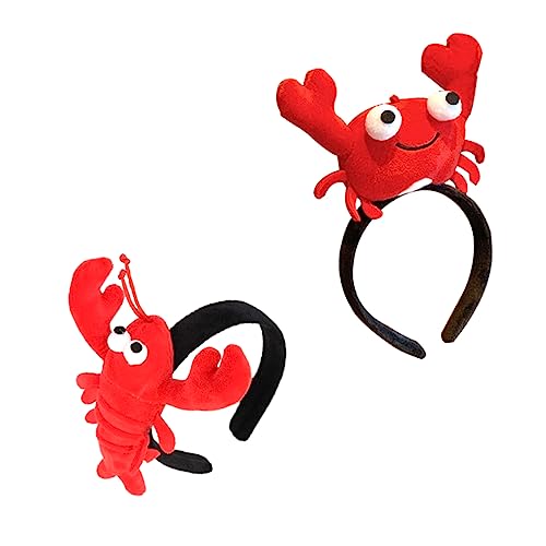 WOONEKY 2stücke Krabben Hummer Kopfschmuck Haarreif Party Kopfbedeckung Kreative Zubehör Für Halloween Karneval Cosplay Junge Mädchen Erwachsene Zubehör Accessoire von WOONEKY