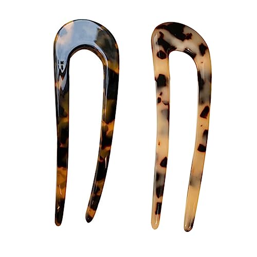 WOONEKY 2stücke Zarte Damen-haarspangen U-förmig Schlichte Retro-haarnadeln Aus Hochwertigem Material Elegant Für Kopfbedeckung Leicht Zu Befestigen von WOONEKY