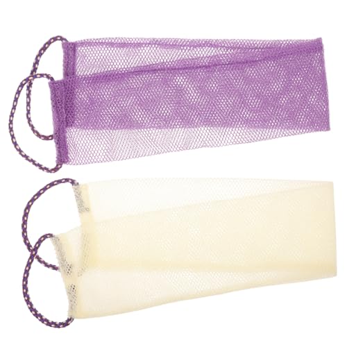 WOONEKY 2stücke Peeling-körperwäscher Aus Polyester Zum Duschen Rückenschrubber Und Körperpeelingtuch Für Oder Gezieltes Peeling Saugfähiges Handtuch Für Verschiedene Hauttypen von WOONEKY