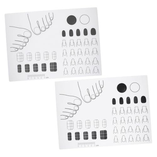 WOONEKY 2stücke Silikon Nagel Färbung Matte Maniküre Praxis Kissen Für Professionellen Salon Und Privatgebrauch Abwaschbar Und Wasserfest von WOONEKY