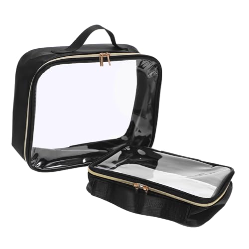WOONEKY 2stücke Transparente Kosmetiktasche Reise-Organizer Kleine Tasche Mit Reißverschluss Für Handtasche Als Stiftbeutel Und Kulturbeutel Für Make-up Und Beauty-Produkte von WOONEKY