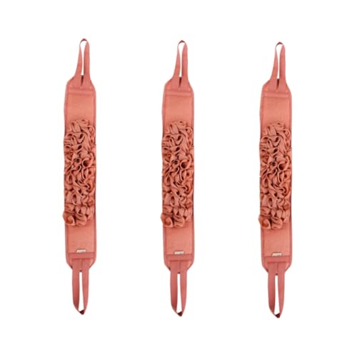 WOONEKY 3 Stück Karamellfarbener Peeling-waschlappen Badetuch Zum Zurückziehen Zur Reinigung Weich Robust von WOONEKY