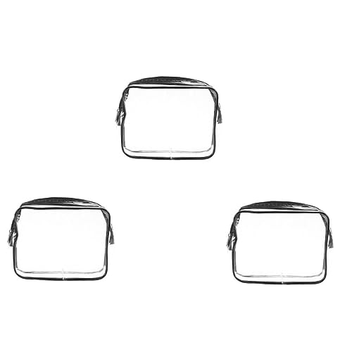 WOONEKY 3 Stück Reise Kosmetiktasche Teilig Transparente PVC Waschbeutel für Damen für Reisen Praktische und Platzsparende Aufbewahrung für Kosmetik und Toilettenartikel WOONEKY 3 Stück Reise Kosmetiktasche Teilig Transparente PVC Waschbeutel für Damen für Reisen Praktische und Platzsparende Aufbewahrung für Kosmetik und Toilettenartikel von WOONEKY