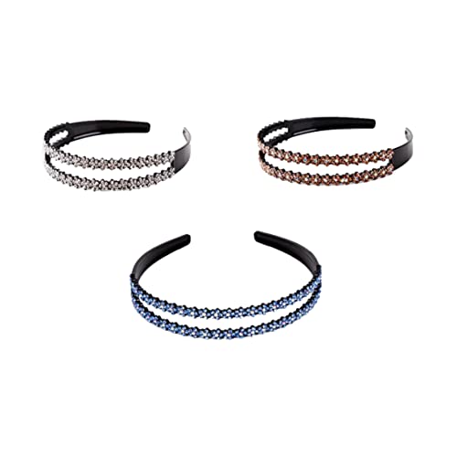 WOONEKY 3stücke Teiliges Von Modischen Rutschfesten Haarschmuck Mit Blumen Und Kristallelementen Für Partys Hochzeiten Und Täglichen Gebrauch von WOONEKY