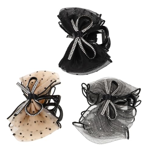 WOONEKY 3 Stück Teiliges Damen Haarklammern Große Haarspangen mit Zartem Design für Dünnes und Dickes Haar Sicherer Halt ohne Schäden Vielseitig für Alltag Party Hochzeit Weihnachten von WOONEKY