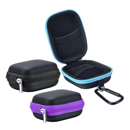 WOONEKY 3 Stück Teiliges Eva Hartschalen Organizer für Glasfläschchen Tragbare Aufbewahrungstasche für Ätherische Öle und Parfüm Kompakte Reisebox für Rollerflaschen und Zubehör von WOONEKY
