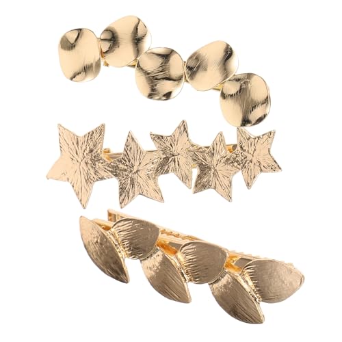 WOONEKY 3 Stück Vintage Haarspangen Damen Filigrane Haarklammern Zarte Haarclips für Dünnes Haar Baumblatt Design Haarschmuck für Alltag Hochzeit Party und Besondere Anlässe von WOONEKY